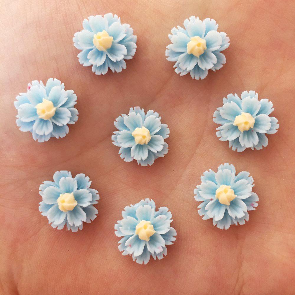 Набор декоративных цветочков из смолы, 13мм/80шт