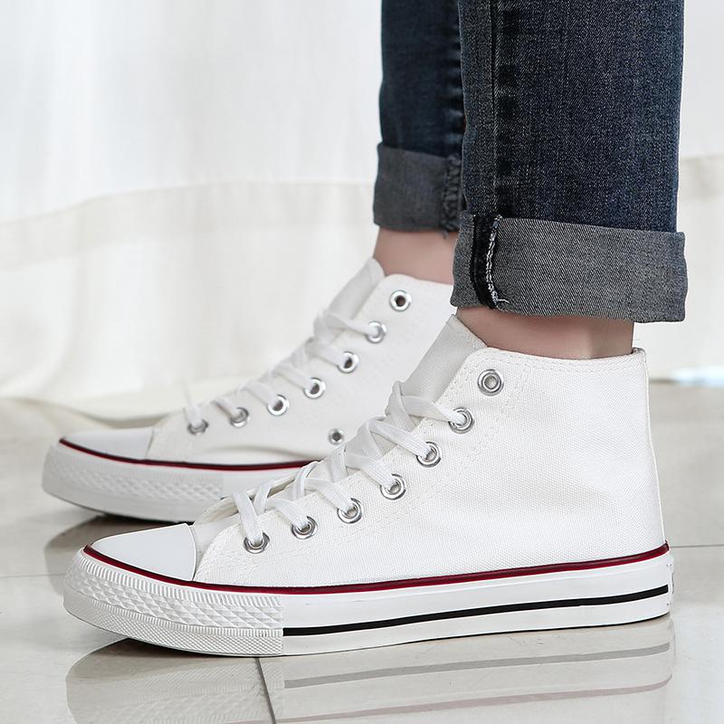 Men's/women's High-top Canvas Shoes Couple Shoes Trend Wild Shoes Fashion Denim Shoes Sneakers Men