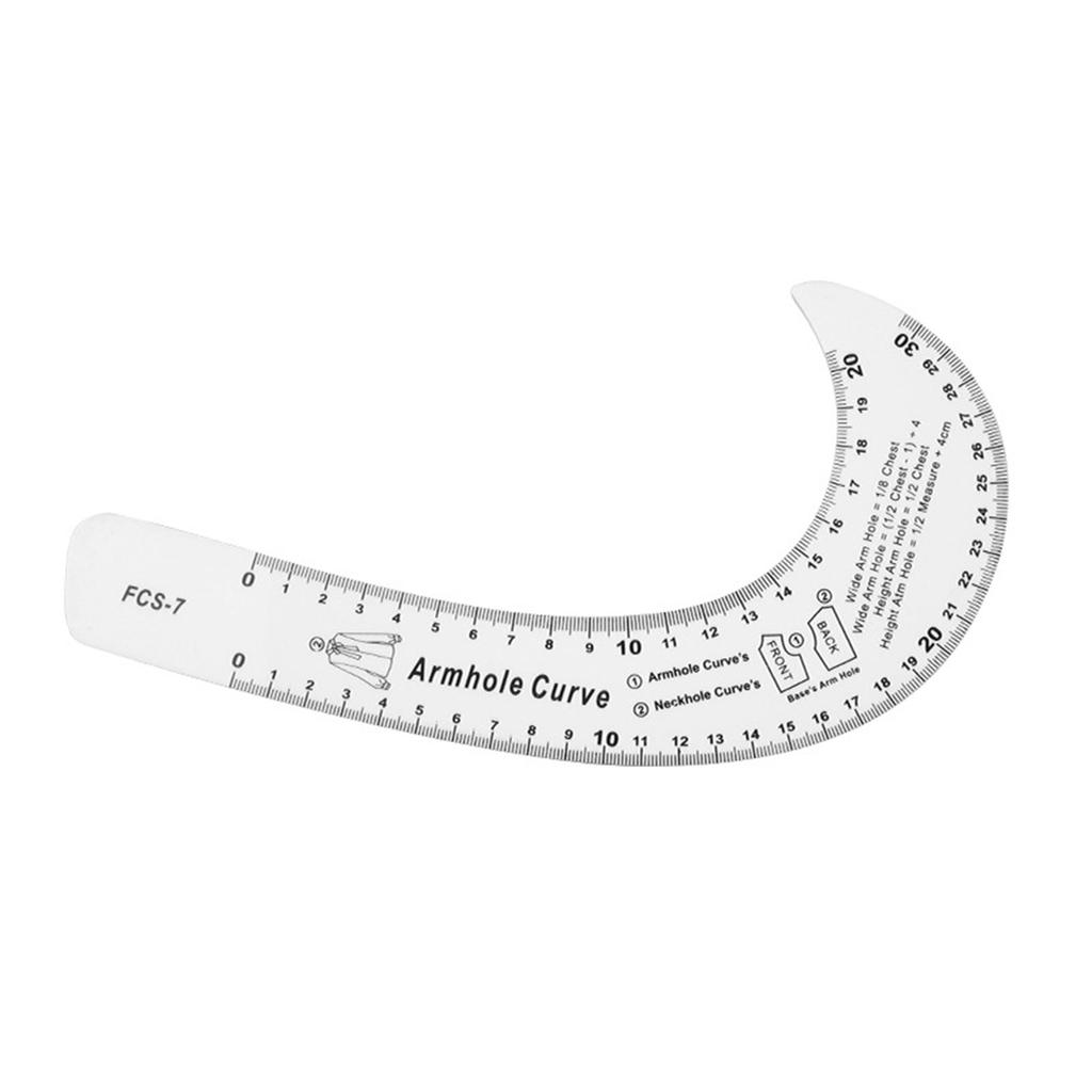 Acrylic Patchwork Ruler Curve Template Tailoring Dressmarking Decor for Child Student Stationery Drawing Tool