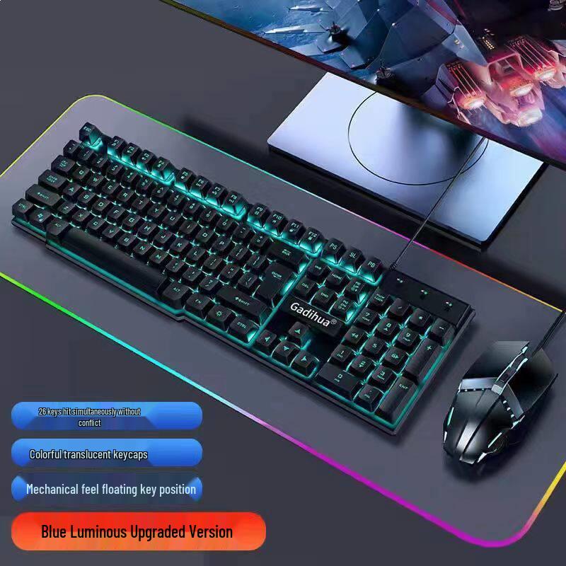 USB-клавиатура в панк-стиле с механическими клавишами для игр и офиса