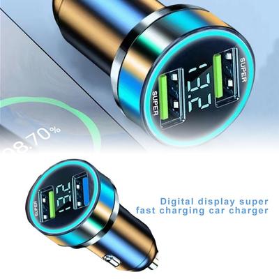 120/240 Вт автомобильное зарядное устройство быстрая зарядка 2 порта USB для Sa Msung Xi Aomi быстрая зарядка зарядные устройства с цифровым дисплеем X9h7