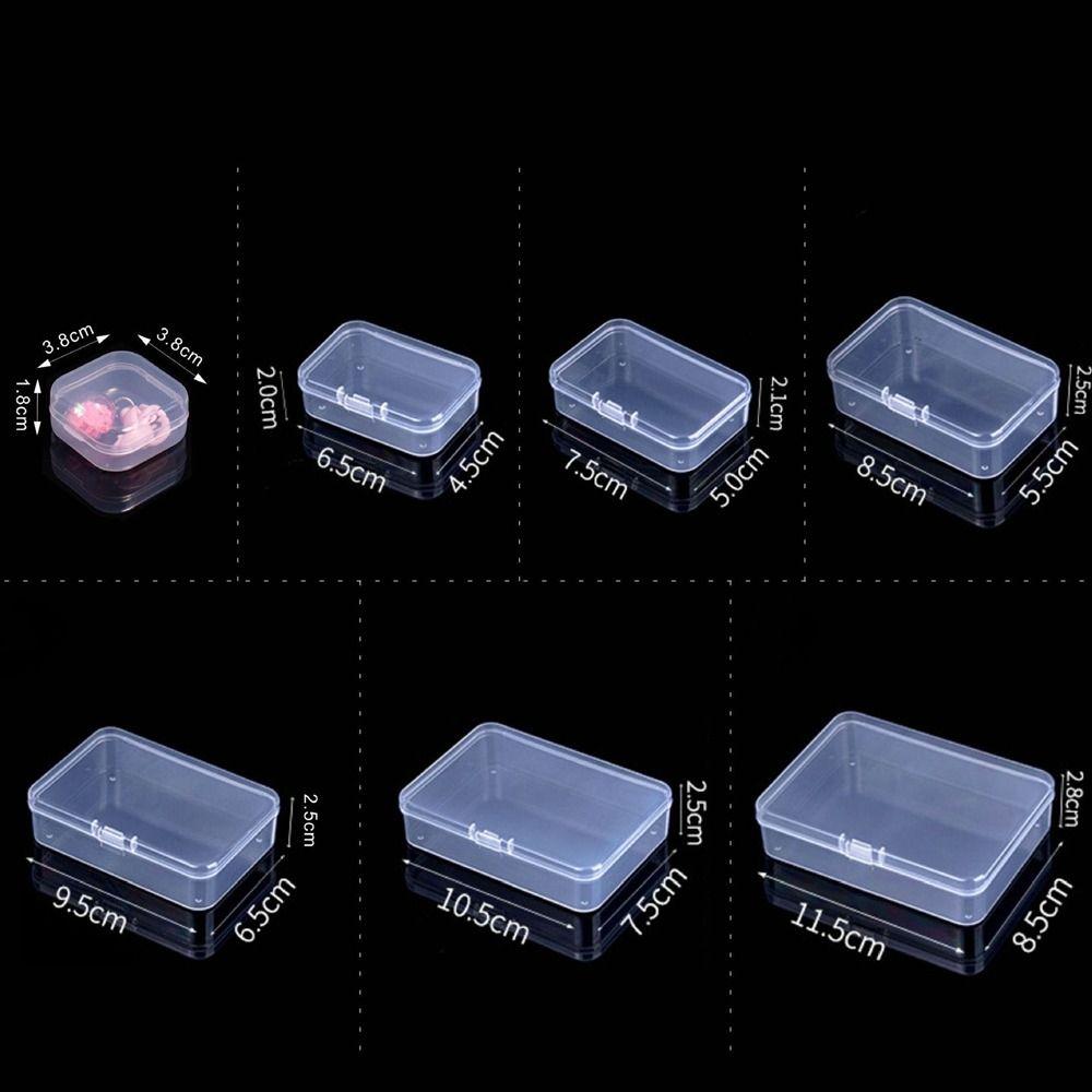 Прозрачный ящик для хранения Квадратные упаковочные коробки 5 размеров Рыболовные инструменты Аксессуары Держатель для электроинструментов