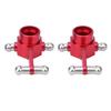 2 Pcs Red Aluminum Alloy Steering Cup Upgraded Accessories for WLtoys K969 K979 K989 K999 1 28 RC CarFront