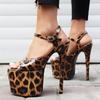 Sexy Leopard Sandals Women‘s Summer Shoes 2025 Luxury Platform High Heels Fashion Red Colorful Party Dance Stripper Shoes Ladies