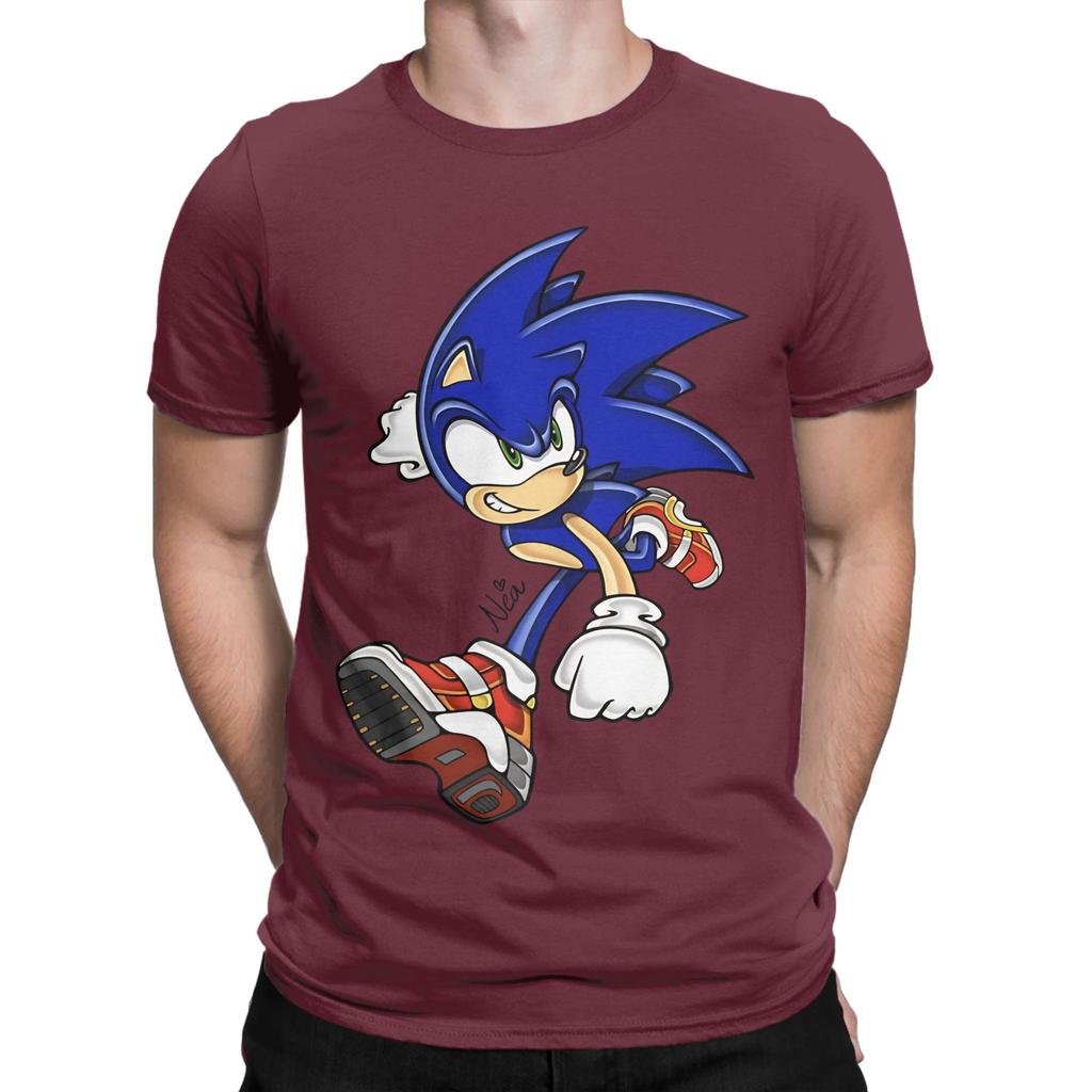 Ssonic Painitng Novelty 100 Cotton TShirt Ssonic The Hedgehog Tops Tees For Unisex