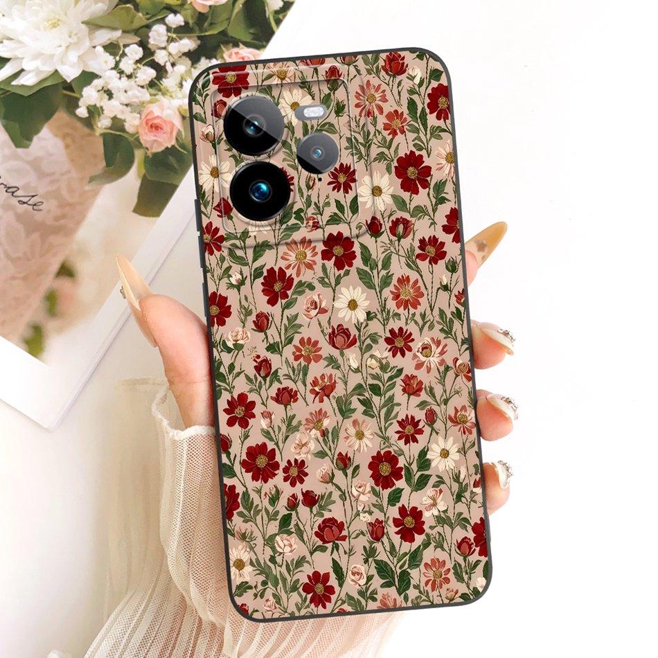 Для Realme GT 7 Pro Милый Кот Цветок Мультяшный Чехол Для Телефона Для Realme GT7 Pro RMX5010 Ударопрочный Мягкий Силиконовый Чехол Бамперы