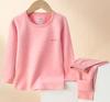 "Children’s Warm Plush Autumn Pajama and Thermal Underwear Set for Students and Teens"