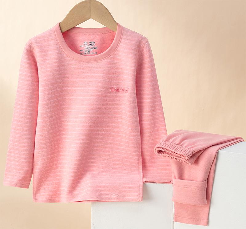 "Children’s Warm Plush Autumn Pajama and Thermal Underwear Set for Students and Teens"