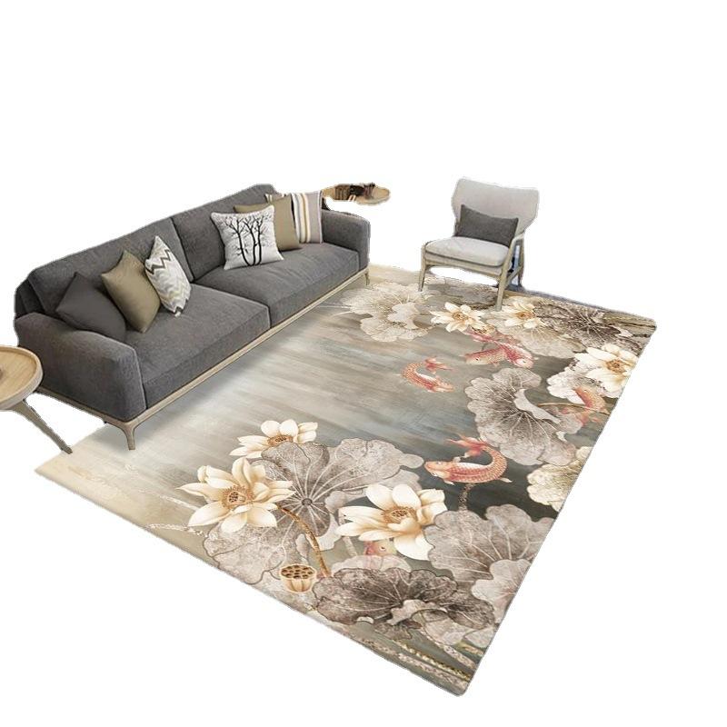 Ethnic Style Carpet Living Room New Chinese Style Large-area Retro Carpet Bedroom Floor Mat