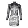 Дамы Сексуальное сетчатое мини-платье в сетку Цельные платья Боди Женское белье Женское прозрачное платье с открытой спиной Нижнее белье Сексуальные костюмы размера плюс