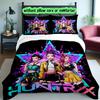 3pcs K-pop Hunter Pattern Duvet Cover and Pillowcases, Home Textiles Skin-friendly Machine Washable, Unique Birthday Gift