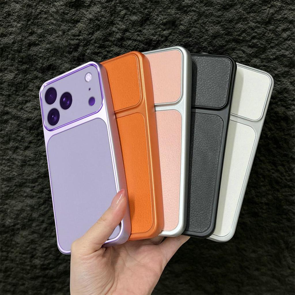 Premium Executive Leather Case for iPhone 18ProMax 18Pro 17 ProMax Large Window Lens Protector Cover