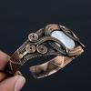 Owyhee Opal Gemstone Pure Copper Wire Wrapped Handmade Cuff/Bangle Jewelry