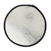 Disc Light Reflector 11.8in Round Gold Silver 2 in 1 Collapsible Portable Photography Reflector for Portraits Headshots