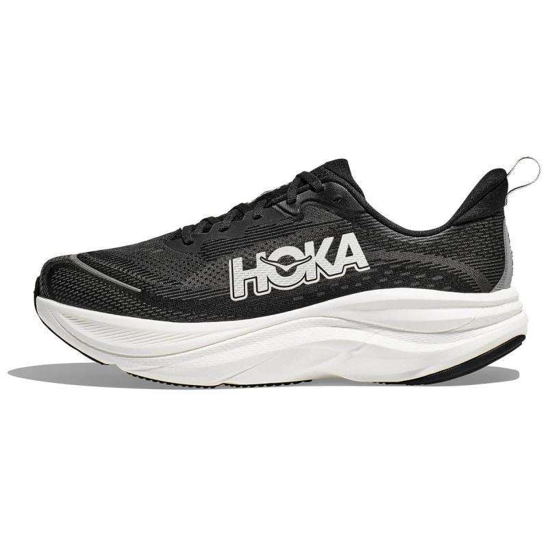 HOKA One One SKYFLOW Противоскользящие износостойкие низкие кроссовки для бега мужские черные с белым 1155111-bwht
