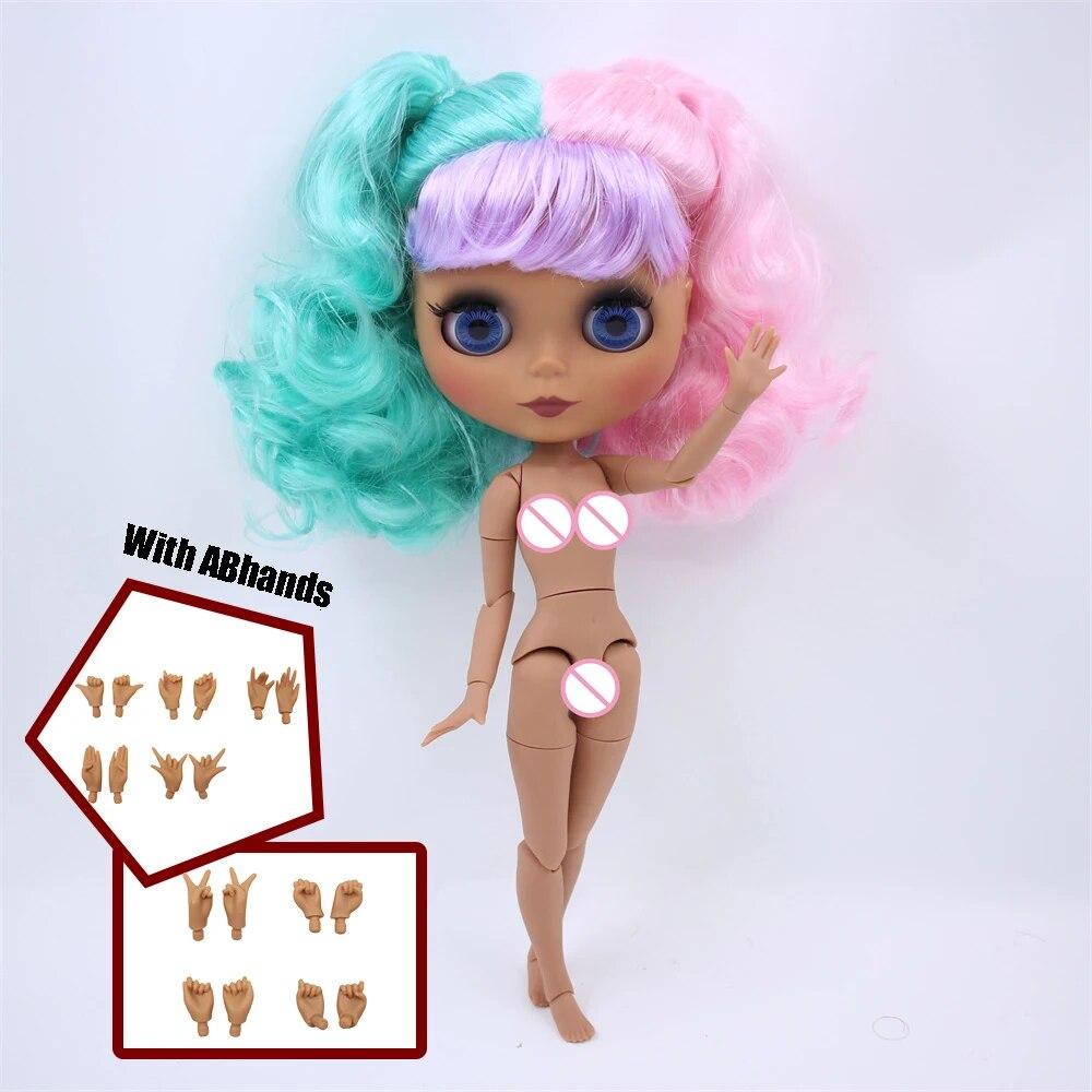 ICY DBS Blyth кукла шаровой шарнир, тело, разноцветные волосы, черная кожа, матовое лицо, телесная кукла и набор, кукла, игра-одевалка, подарок для девочки