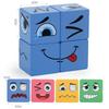 80Pcs Cards Face Change Expression Puzzle for Kid Building Blocks Montessori Cube Table Game Early Educational Toy Children Gift