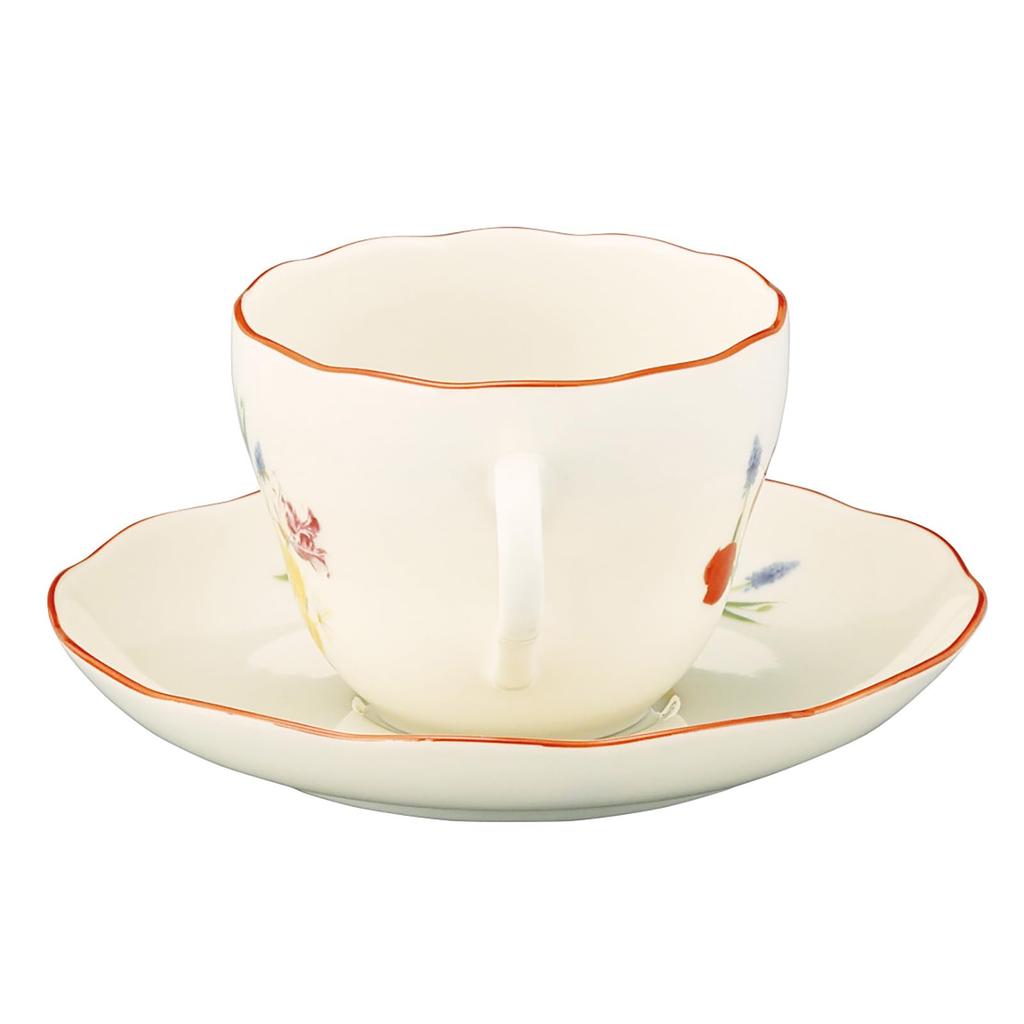 Yamaka Shoten x Mimosa Пара чайных чашек и 9 x Hibiya Kadan День рождения Сделано в HIBIYA-KADAN "Язык цветов и тюльпан" Блюдца, 230 мл, Диаметр