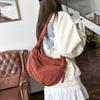 Fashion Cloth Bag Female Student Class Satchel Nylon Cloth Messenger Bag Large Capacity Shoulder Bag Travel Dumpling Bag