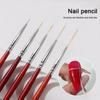Nail Art Liner Painting Pen 3D Tips DIY Acrylic UV Gel Brushes Drawing Pen Flower Line Grid French Design Manicure Tool