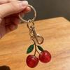 Брелок Подвеска Смола Вишневый Дизайн Брелок с Ветками из Золотого Сплава Надежная Застежка-Лобстер Крючок от Потери Сумки Ключи Аксессуары для Телефона