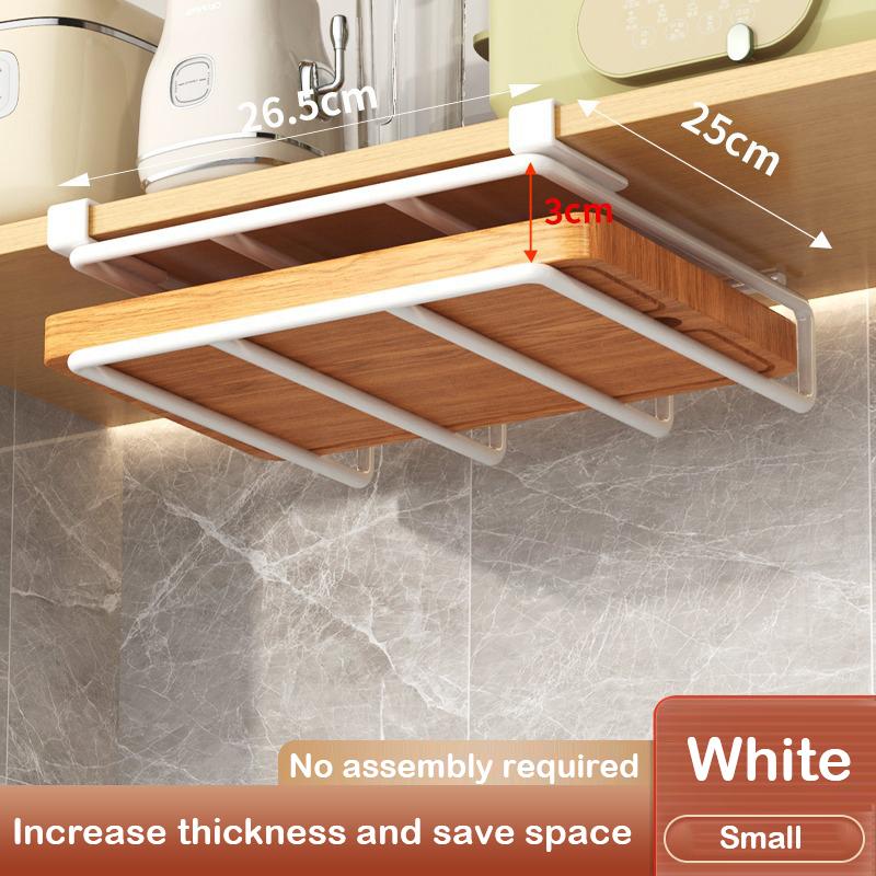 Kitchen Under Cabinet Basket Storage Shelf Cutting Board Rack Kitchen Closet Rack Under Desk Cabinet Office Bathroom Organizers