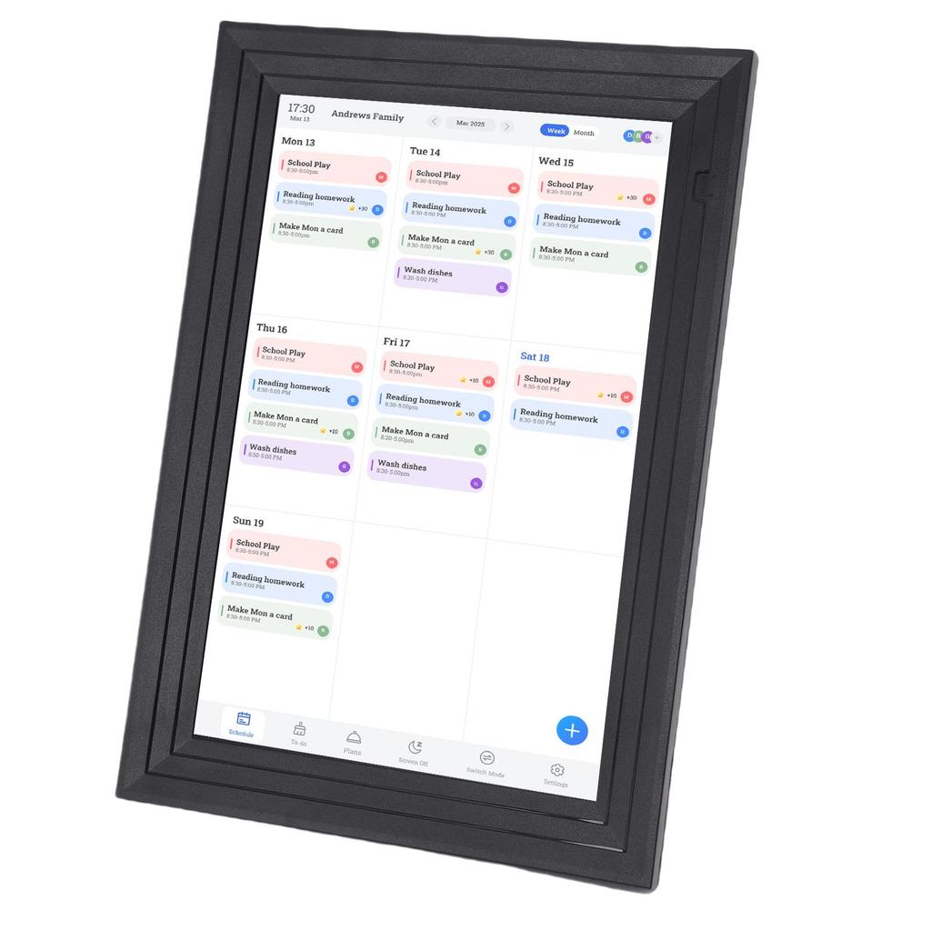 Smart Digital Calendar 10.1 Inch WiFi   Interactive Smart Family Planner Digital Picture Frame with APP for Home