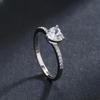 Modian Sparkling 925 Sterling Silver Heart 1CT Clear CZ Finger Rings for Women Classic Luxury Wedding Accessories Jewelry