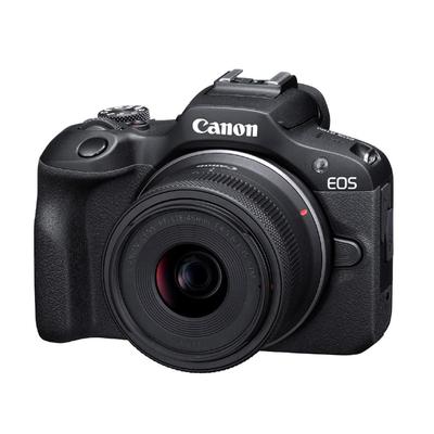 Canon Беззеркальная однообъективная камера EOS R100 со стандартным зум-объективом 356 г (РФ-С18-45) Черный/APS-C/приблизительно. EOSR100-1845ISSTMLK