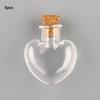 5 PCS Wishing Bottle Pendants Empty Corks Glass Hand-Blown Vial Necklace