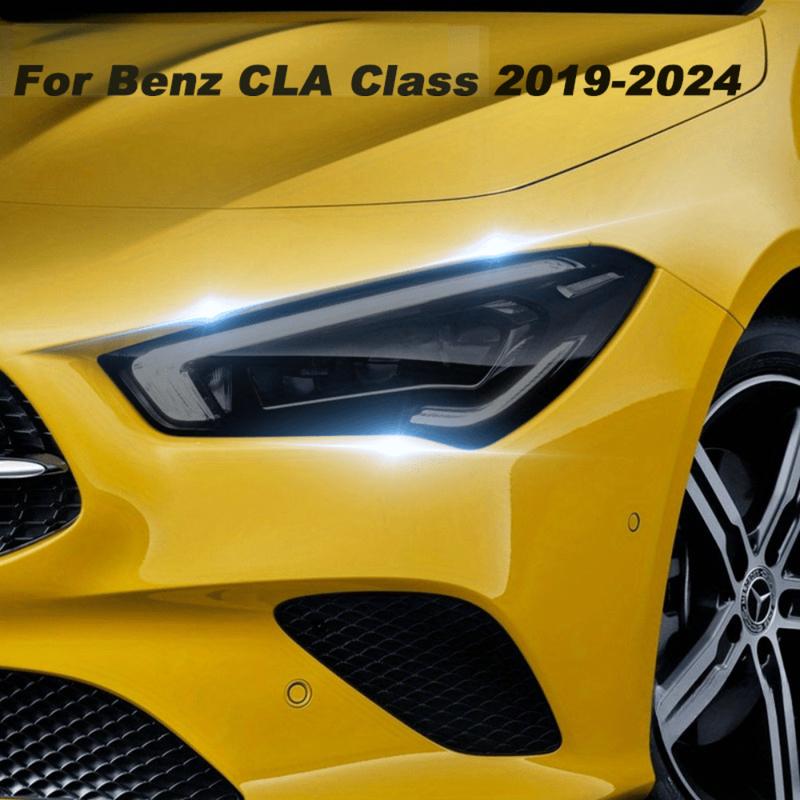 TPU Headlight Protector Film Black For Mercedes-Benz Cla-Class -2024 Transparent With tallation Tools Auto Accessories