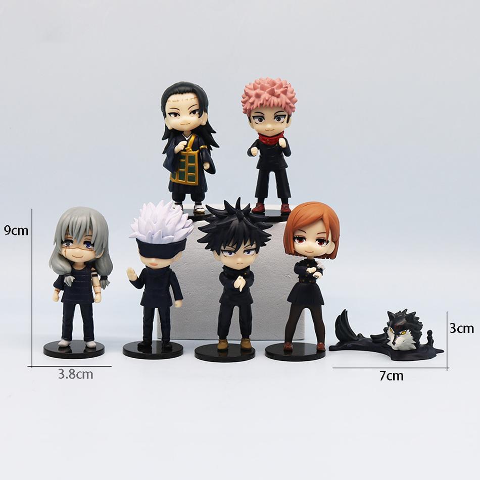 Новый набор из 7 шт. Q Posket Jujutsu Kaisen 9см Фигурка Сатору Годжо Итадори Юдзи Гэто Сугуру Нобара Мегуми Коллекция Персонаж Украшение