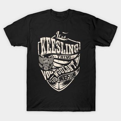 Мужская черная футболка с принтом Очень большая футболка its-a-keesling-thing Печать на трансферной бумаге без вырезания Хлопковая футболка