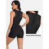 CHARMLEAKS Athletic One Piece Swimsuits for Women Zipper Up Bathing Suits Modest Boyleg Swimwear