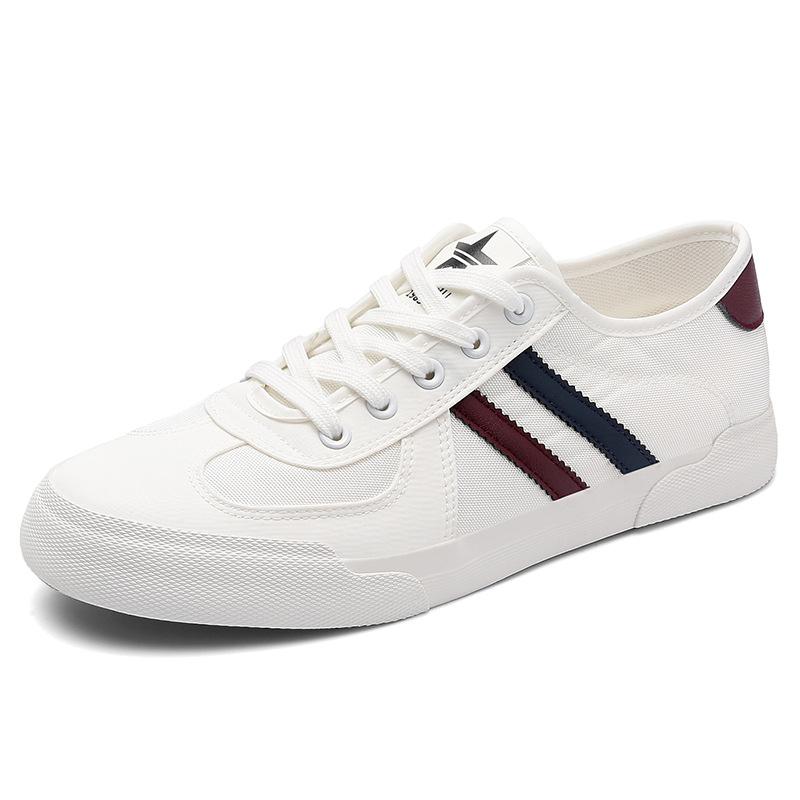 25129 Men'S Shoes Casual Fashion Men'S Canvas Shoes Flat Low-Top Lace-Up Board Shoes