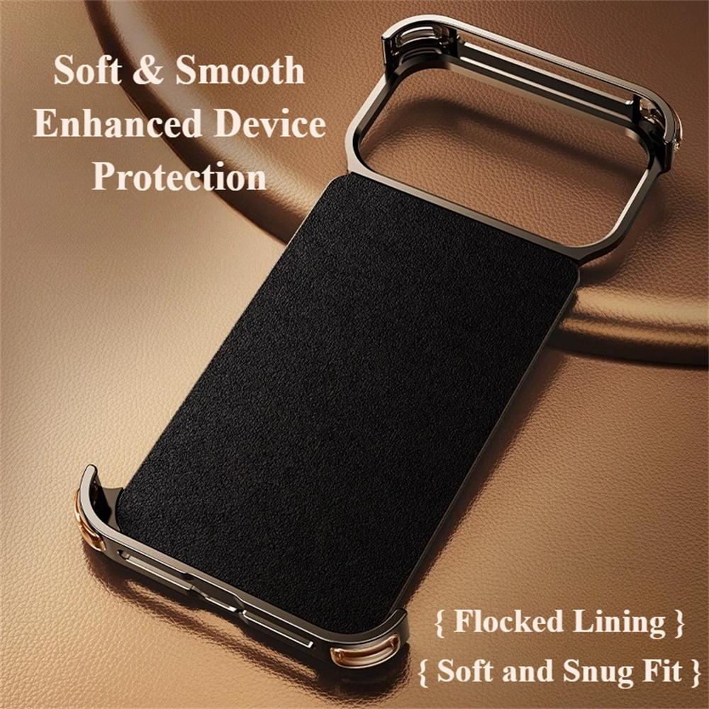 360°Rotating Magnetic Stand Frameless Phone Case For iPhone 17 16 15 14 13 Pro Max For Magsafe Wireless Charge Shockproof Bumper Cover