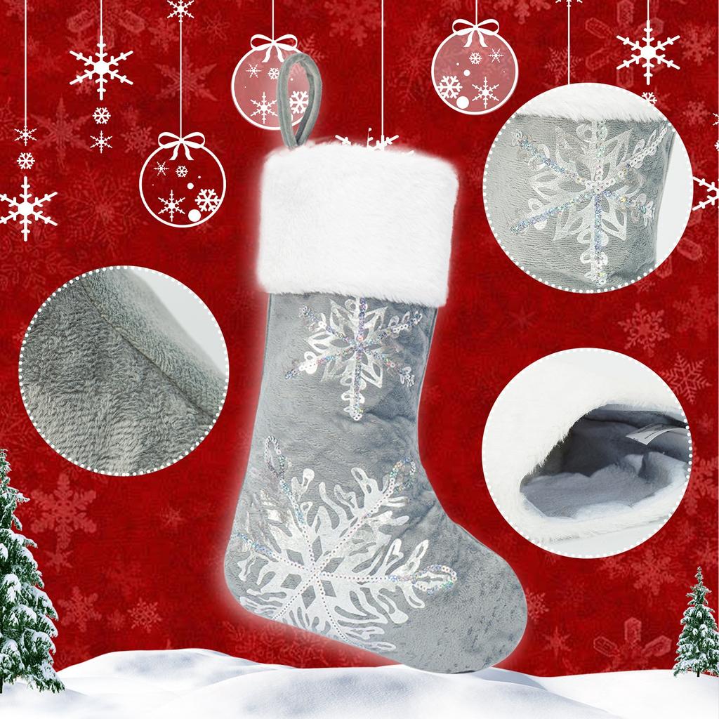 Christmas Decorations Christmas Stockings Gold Stamped Embroidery Candy Stockings 18 Inches