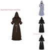 Средневековый Костюм Монаха Волшебника Жреца Комплект с Мантией и Шалью Для Косплей Мероприятий и Хэллоуина