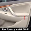 For Toyota Camry Xv40 2006 2007 2008 2009 2010 2011 4pcs/lot Door Armrest Leather Cover Panel with Sticker