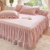 Весна и лето, кружевная юбка-кровать, одинарный кружевной матрас принцессы с начесом, нескользящий защитный чехол, покрывало, подарок
