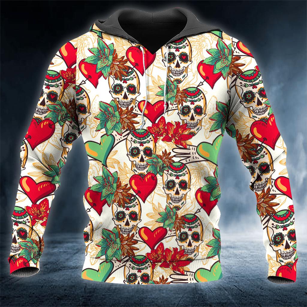 Hoodie Men Punk Skull 3D Print Fashion Skeletor Y2k Graphic Casual Goth Streetwear Long Sleeve Pullover Spring Autumn Oversized Top