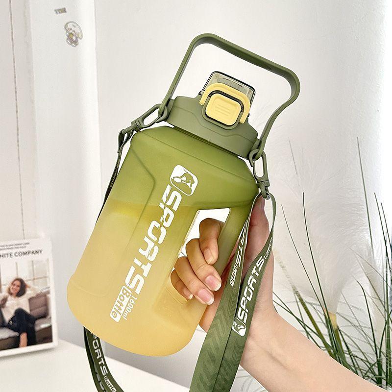 2 Liter Sports Water Bottle with Scale Big Large Capacity Fitness Kettle Outdoor Gradient Plastic Portable Reusable Water Bottle