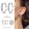 2024 New Earring for Women 925 Silver Sparkling Star Butterfly Heart Tassels Feather Hoop Earrings Engagement Wedding Jewelry