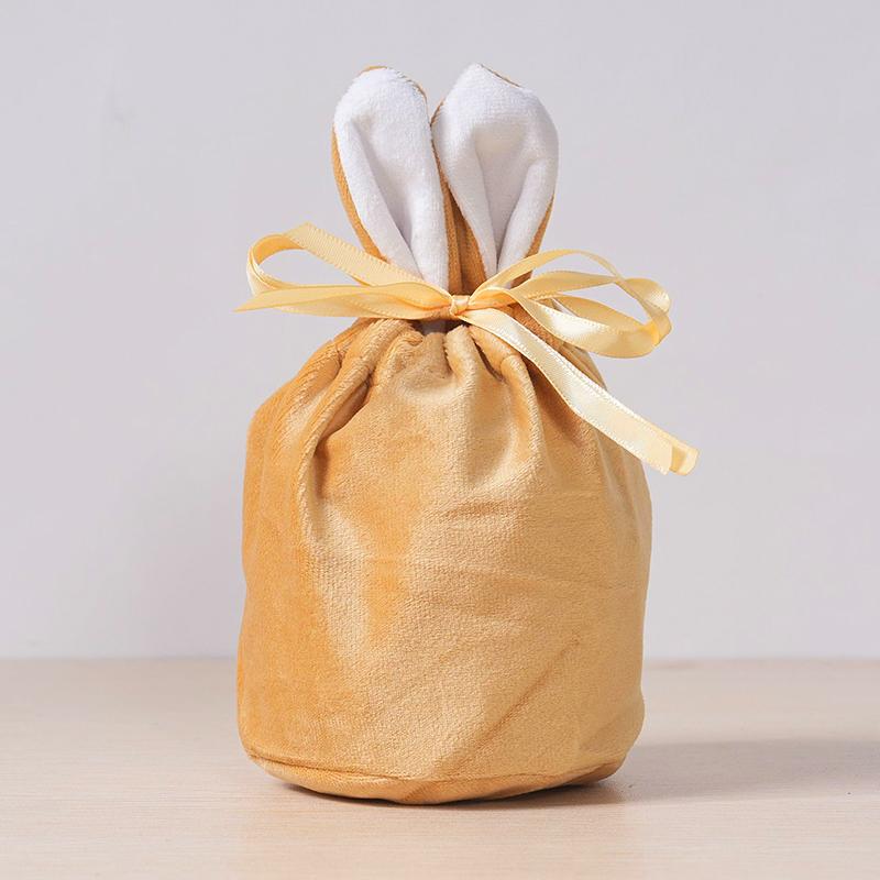 Пасхальные кроличьи ушки, мешочек для конфет, милый кролик, бархатные мешочки на шнурке, подарочные упаковочные пакеты, органайзер для украшений для свадьбы, дня рождения, вечеринки