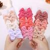 6Pcs Mini Kids Bows Hair Clips Set for Baby Girls Classical Solid Cheer Bowknot Hair Bangs Hairpin Lovely Hair Accessories Gifts