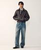 Studio Tomboy [Men] Blouson Zip-Up Synthetic Leather Jumper_Dark Brown 9156161110