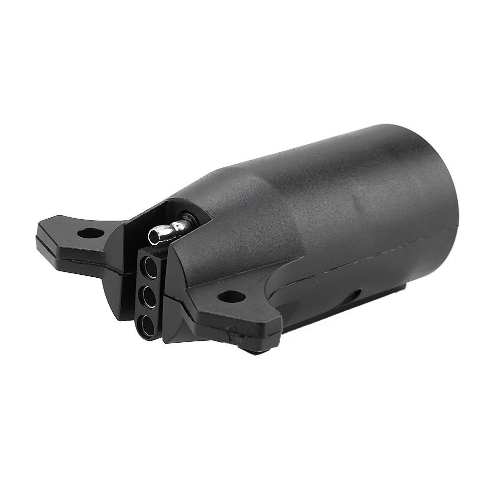 7 Way To 4 Way Flat Blade Trailer Towbar Towing Socket Plug Adapter Connector 12V US Plug