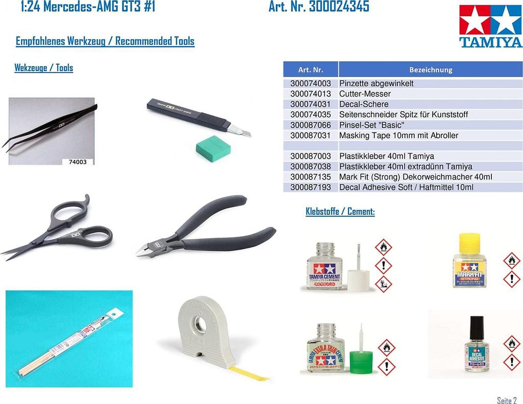 Tamiya Спортивный автомобиль серии Mercedes AMG GT3 Пластиковая модель 24345 1/24 № 345