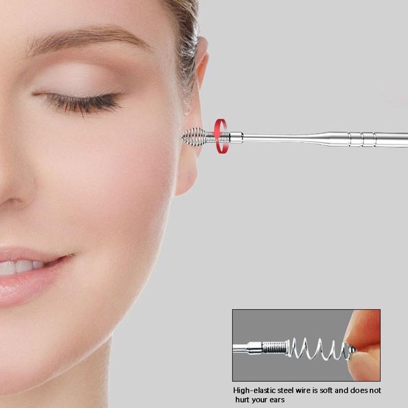 Набор для чистки ушей из нержавеющей стали серебристого цвета, 6 шт., инструменты для удаления ушной серы