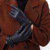 Winter Adult Genuine Leather Warm Gloves Women's Sheepskin Touch Screen Fashionable Windproof Gloves for Driving and Cycling
